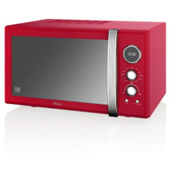 Swan Retro 900w Combi Microwave - Red